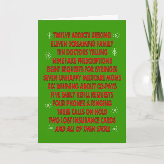 Funny Pharmacist Christmas Cards (Front)
