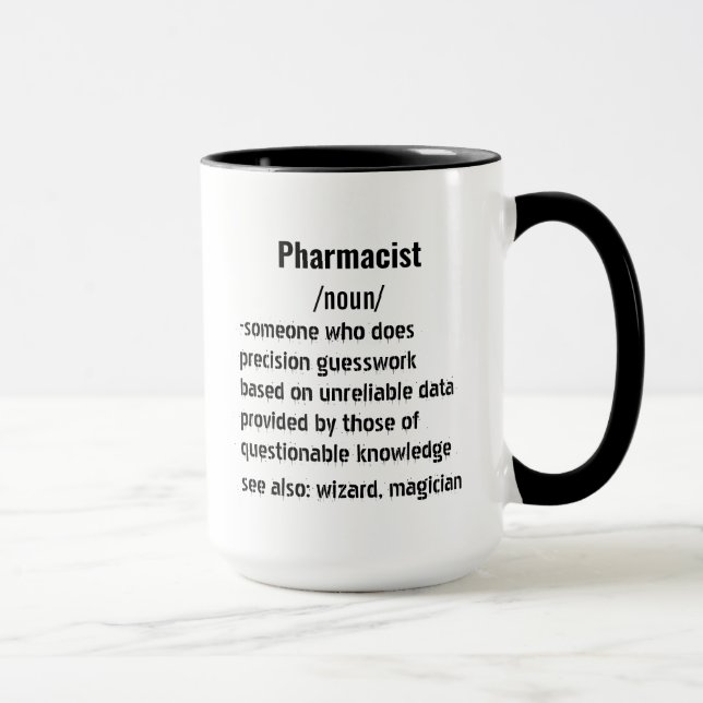 funny Pharmacist Definition gifts for men women Mug (Right)
