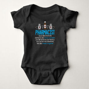 Funny Pharmacist Definition Pharmacy Employee Baby Bodysuit
