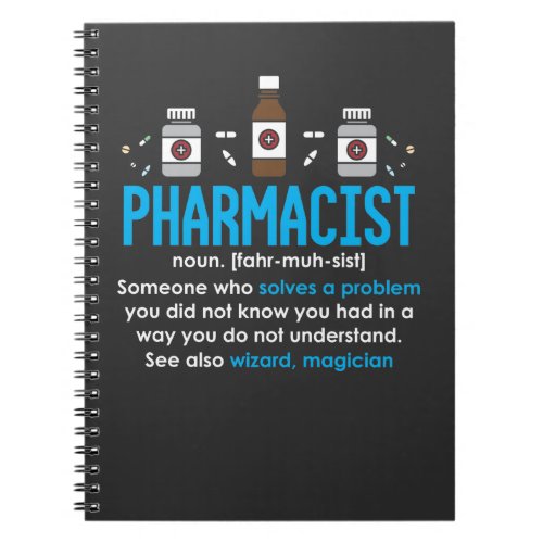 Funny Pharmacist Definition Pharmacy Employee Notebook