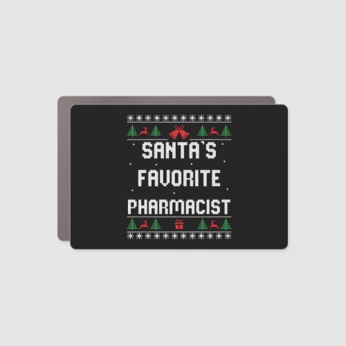 funny Pharmacist Ugly Christmas sweater Car Magnet