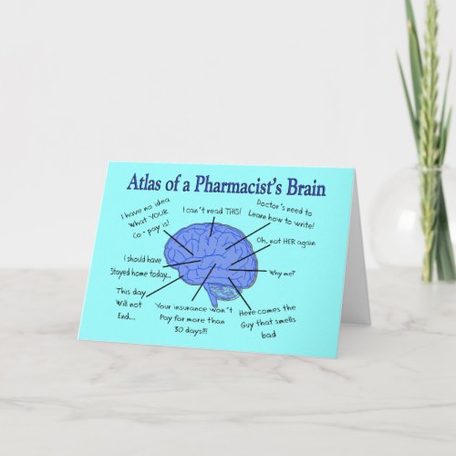 Funny Pharmacists Brain Gifts Card