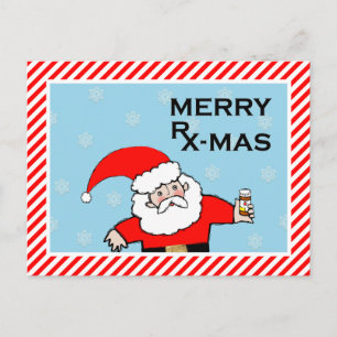 Funny Pharmacy Christmas Holiday Postcard