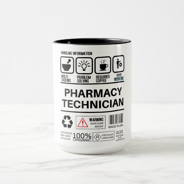 Funny Pharmacy Technician Handling Information Mug (Center)