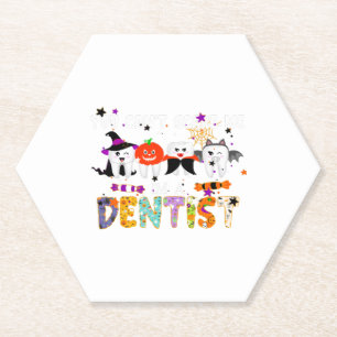 Funny Pharmacy Technician Pharmacist Halloween Cop Paper Coaster