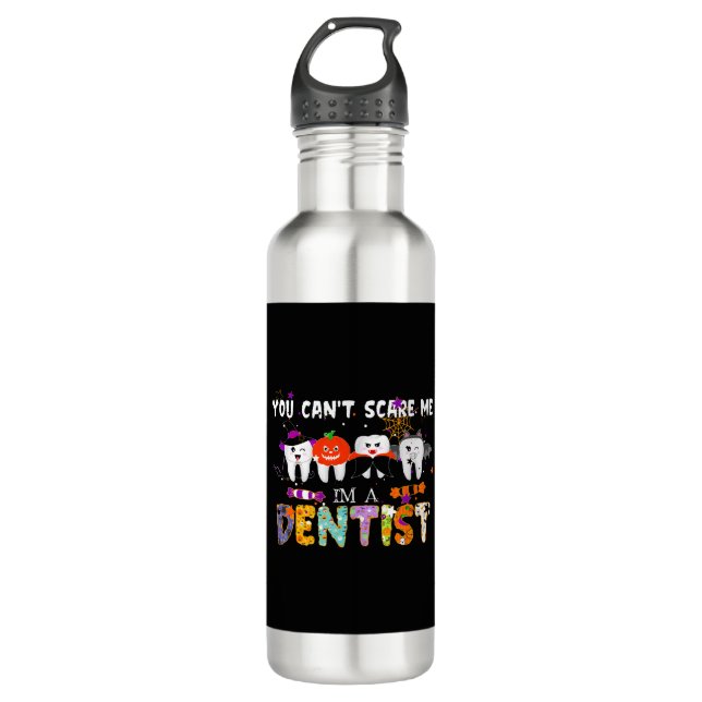 Funny Pharmacy Technician Pharmacist Halloween Cop Stainless Steel Water Bottle (Front)