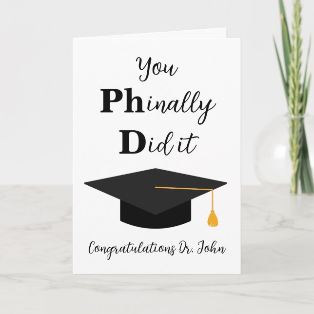 funny phd graduation cards (Front)