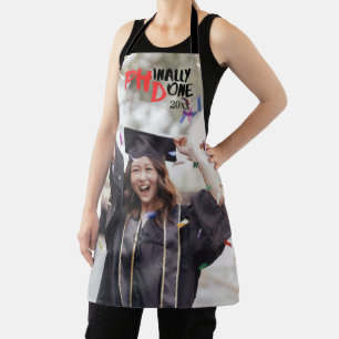 Funny PHD Graduation Custom Photo Personalized Apron