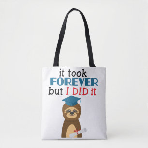 Funny PhD Masters Degree Graduation Tote Men