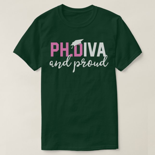 Funny PhD Student Graduate Gift Tees PhD Diva And  (Design Front)