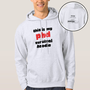 Funny PhD Survival Custom Doctor Name Loading Hoodie