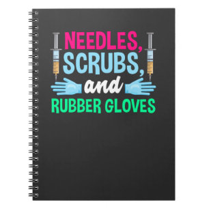 Funny Phlebotomist Syringe and Blood Employee Notebook