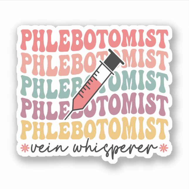 Funny Phlebotomist Vein Whisperer Phlebotomy Sticker (Front)