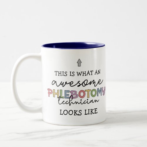 Funny Phlebotomy Technician awesome PBT Two_Tone Coffee Mug