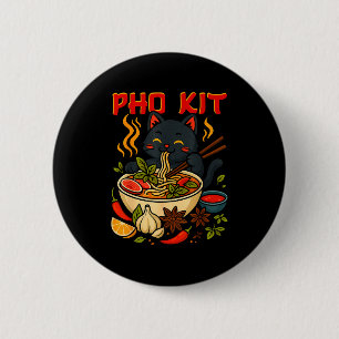 Funny Pho Kit Black Cat Halloween Costume Family M Button