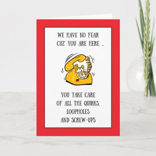 Funny Phone Administrative Professionals Day Card