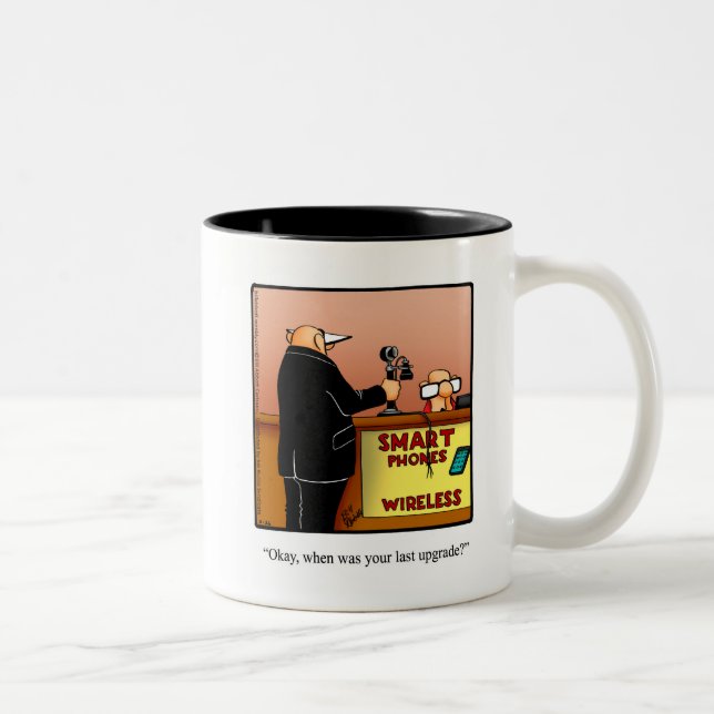 Funny "Phone Upgrade" Humor Coffee  Mug Gift (Right)