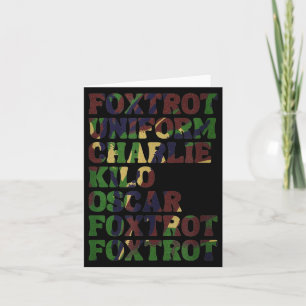 Funny Phonetic Alphabet Nato Military Lice Army Ta Card