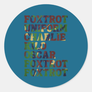 Funny Phonetic Alphabet Nato Military Lice Army Ta Classic Round Sticker