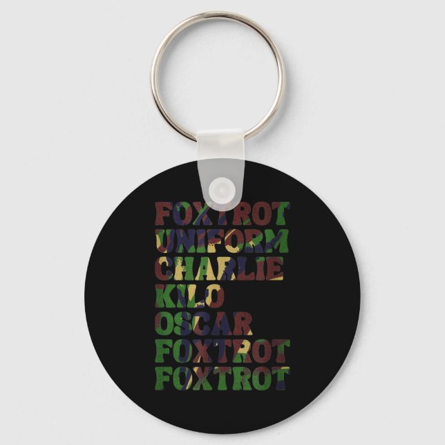 Funny Phonetic Alphabet Nato Military Lice Army Ta Keychain (Front)
