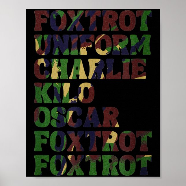 Funny Phonetic Alphabet Nato Military Lice Army Ta Poster (Front)