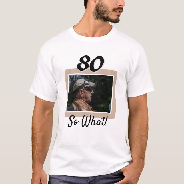 Funny Photo 80th Birthday Guest of Honor T-Shirt (Front)