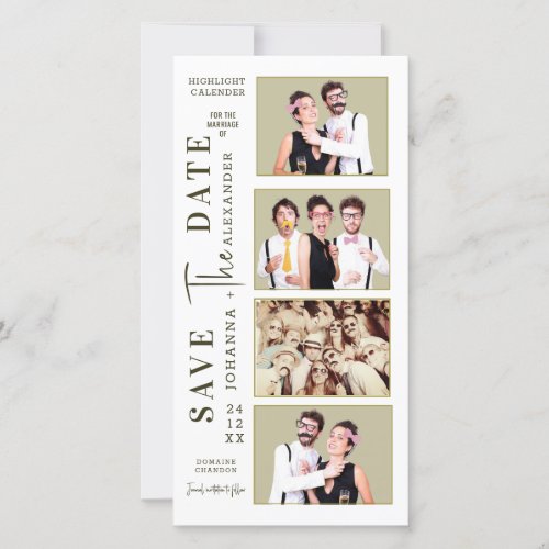 Funny Photo Booth Strip Moustache Couples  Save The Date