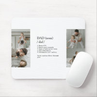 Funny Photo Collage Mousepad with Dad Definitions 