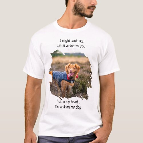 Funny Photo Dog Dad T_Shirt