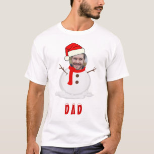 Funny Photo Face Snowman Christmas T-Shirt