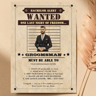 Funny Photo Groomsman  Invitation