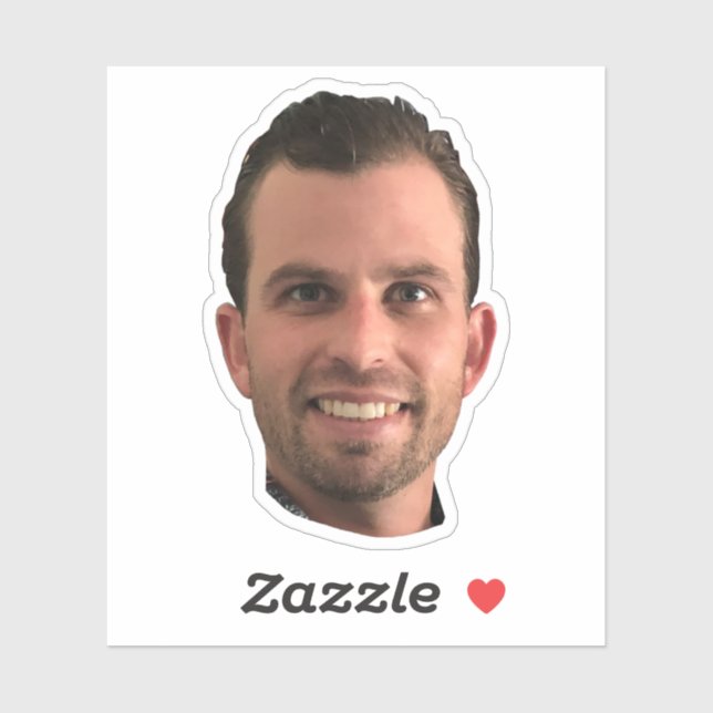 Funny Photo Head Bachelorette Party Groom Sticker (Sheet)