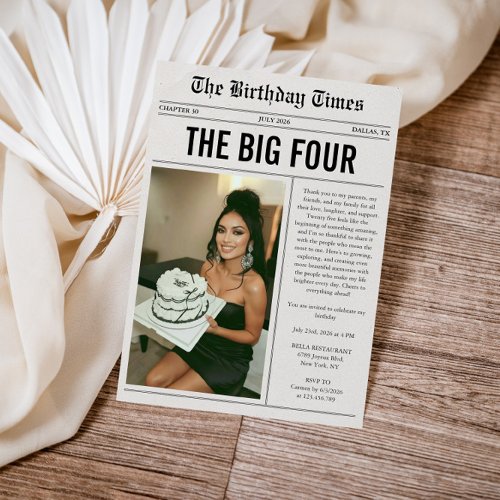 Funny Photo Newspaper 40th Birthday