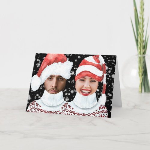Funny Photo Personalized Christmas Card