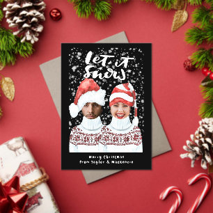 Funny Photo Personalized Christmas Let It Snow Acrylic Invitations
