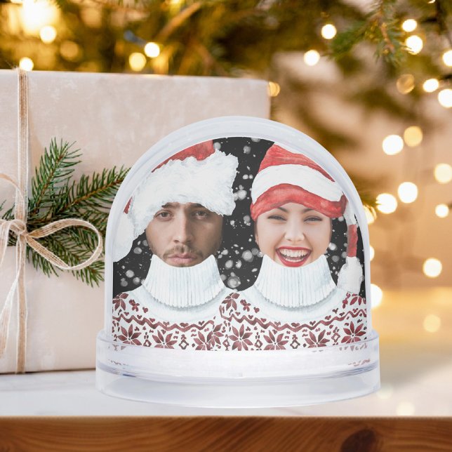 Funny Photo Personalized Christmas Let It Snow Globe (Funny Photo Personalized Christmas Let It Snow Snow Globe by Ricaso. Add two photos great gift idea)