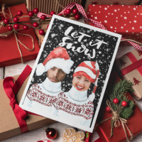 Funny Photo Personalized Christmas Let It Snow