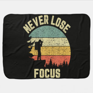 Funny Photographer Camera Never Lose Focus Baby Blanket