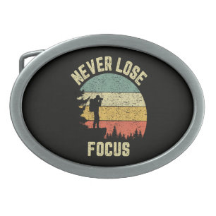 Funny Photographer Camera Never Lose Focus Belt Buckle