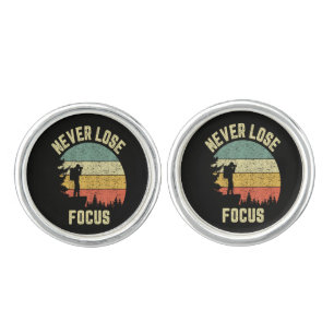 Funny Photographer Camera Never Lose Focus Cufflinks