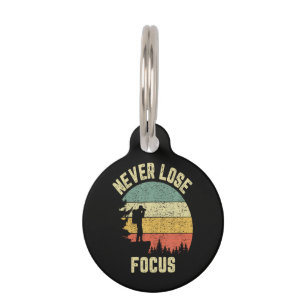 Funny Photographer Camera Never Lose Focus Pet ID Tag