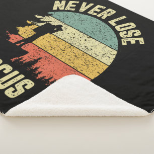 Funny Photographer Camera Never Lose Focus Sherpa Blanket