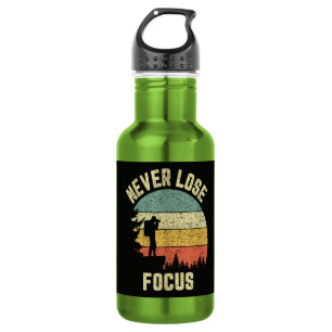Funny Photographer Camera Never Lose Focus Stainless Steel Water Bottle