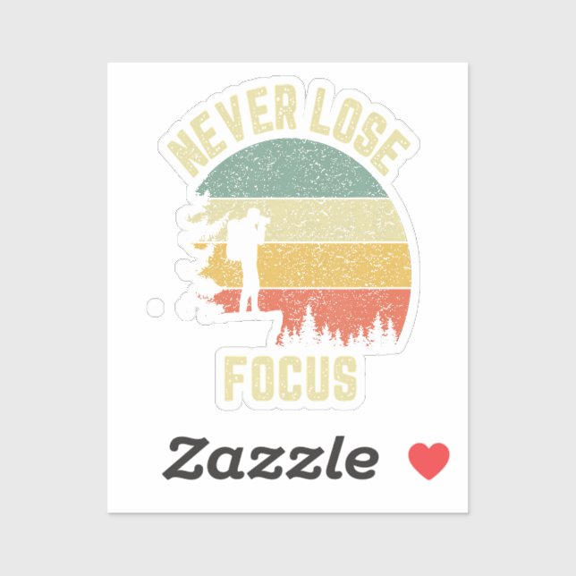 Funny Photographer Camera Never Lose Focus Sticker (Sheet)