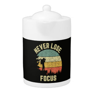 Funny Photographer Camera Never Lose Focus Teapot