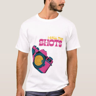 Funny Photographer I Call The Shots Retro Camera T-Shirt