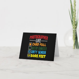 Funny Photographer Life Checklist Card