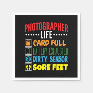 Funny Photographer Life Checklist Napkins