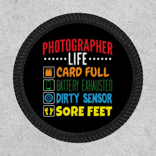 Funny Photographer Life Checklist Patch