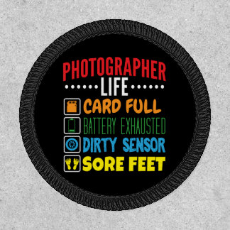 Funny Photographer Life Checklist Patch
